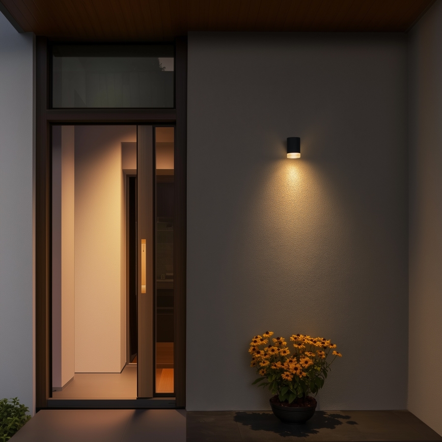 Brilagi - Aplica de perete pentru exterior MATERA LED RGBW reglabilă 1xGU10/6W/230V 3000K IP54 antracit + telecomandă