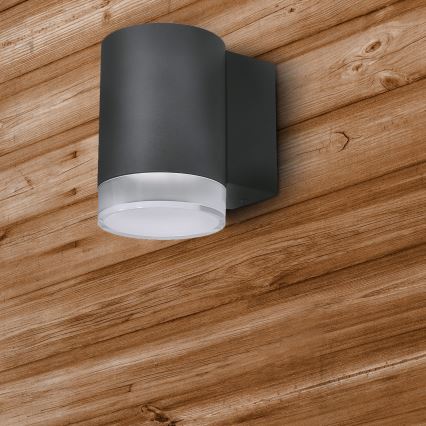 Brilagi - Aplica de perete pentru exterior MATERA LED RGBW reglabilă 1xGU10/6W/230V 3000K IP54 antracit + telecomandă