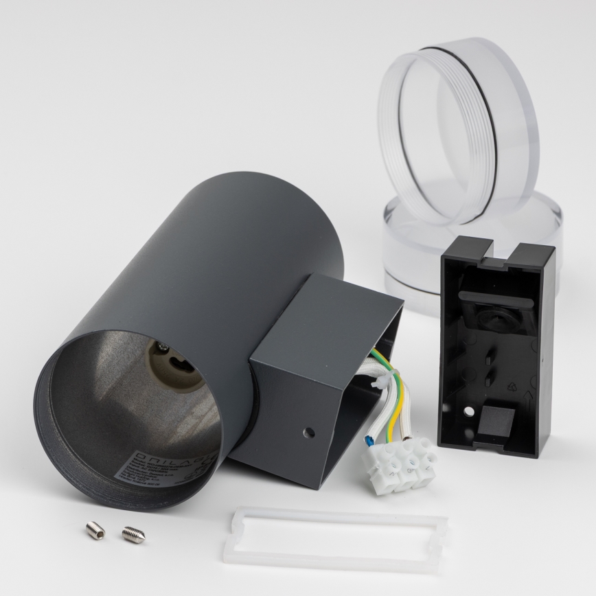 Brilagi - Aplica LED RGBW dimabilă de perete MATERA, 2x GU10/6W/230V, 3000K, IP54, antracit + telecomandă