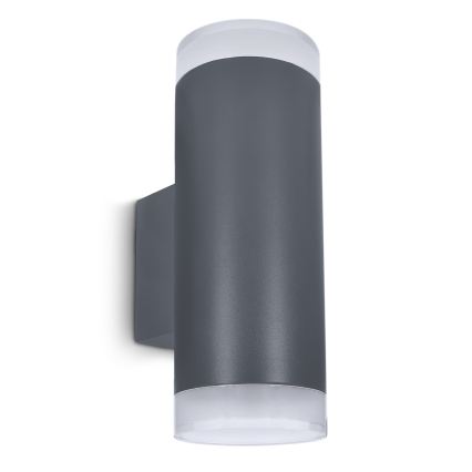 Brilagi - Aplica LED RGBW dimabilă de perete MATERA, 2x GU10/6W/230V, 3000K, IP54, antracit + telecomandă