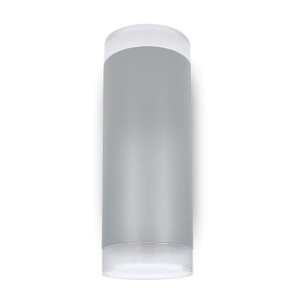 Brilagi - Aplică de perete LED RGBW reglabilă pentru exterior MATERA, 2x GU10, 4,8W, 230V, 3000K, IP54, gri + telecomandă