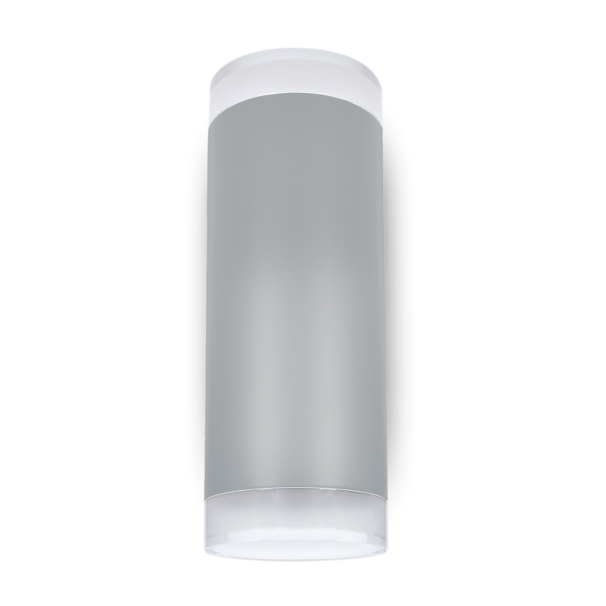 Brilagi - Aplică de perete LED RGBW reglabilă pentru exterior MATERA, 2x GU10, 4,8W, 230V, 3000K, IP54, gri + telecomandă