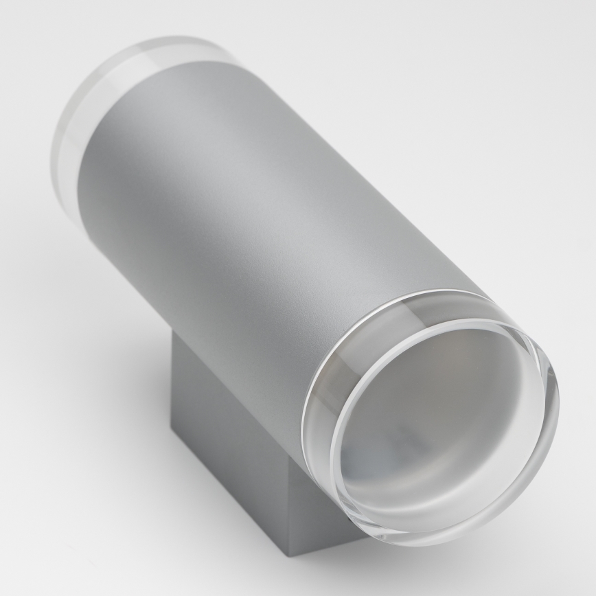 Brilagi - Aplică de perete LED RGBW reglabilă pentru exterior MATERA, 2x GU10, 6W, 230V, 3000K, IP54, gri + telecomandă