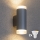 Brilagi - Aplică de perete LED RGBW reglabilă pentru exterior MATERA, 2x GU10, 4,8W, 230V, 3000K, IP54, gri + telecomandă