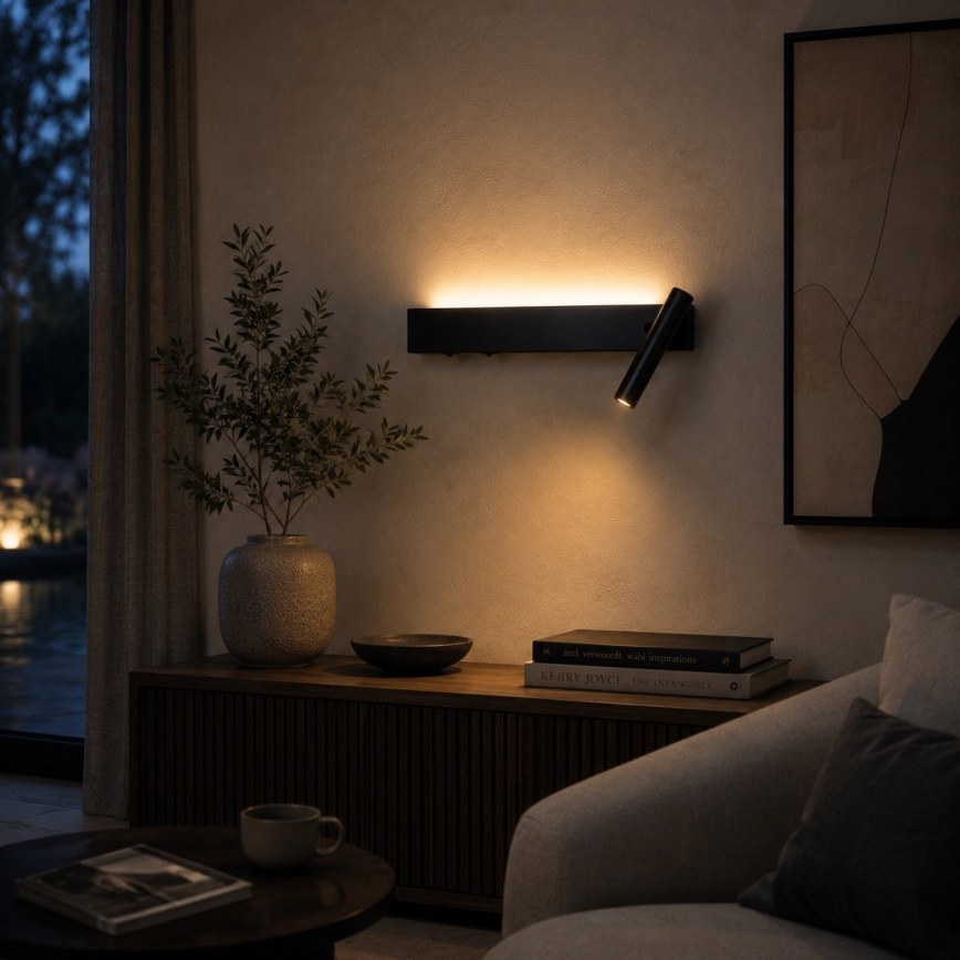 BRILAGI - Aplica de perete LED tip spot ARLIX LED/3W/230V + LED/7W negru CRI 90