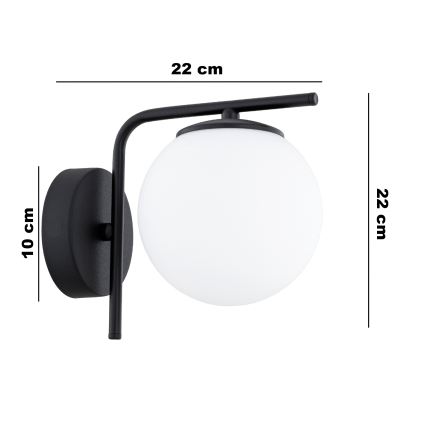 Brilagi - Aplica de perete MILO 1xE27/60W/230V neagră
