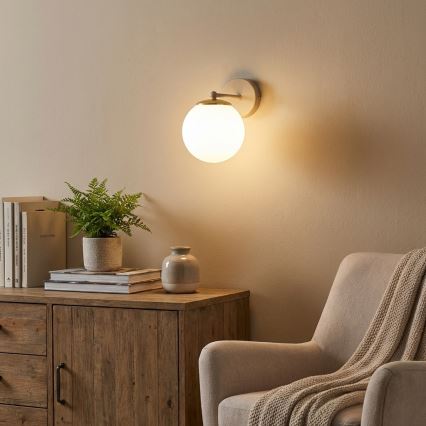 Brilagi - Aplica de perete MILO ECRU 1xE27/60W/230V bej/auriu