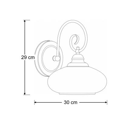 Brilagi - Aplica de perete MOLLERO 1xE27/15W/230V bronz/patină