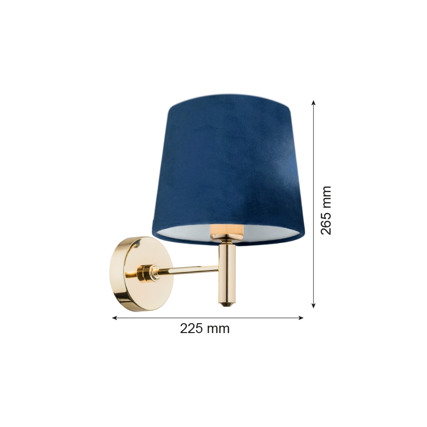 Brilagi - Aplica de perete MONTE 1xE27/15W/230V albastru/auriu