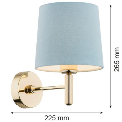 Brilagi - Aplica de perete MONTE 1xE27/60W/230V albastru/auriu
