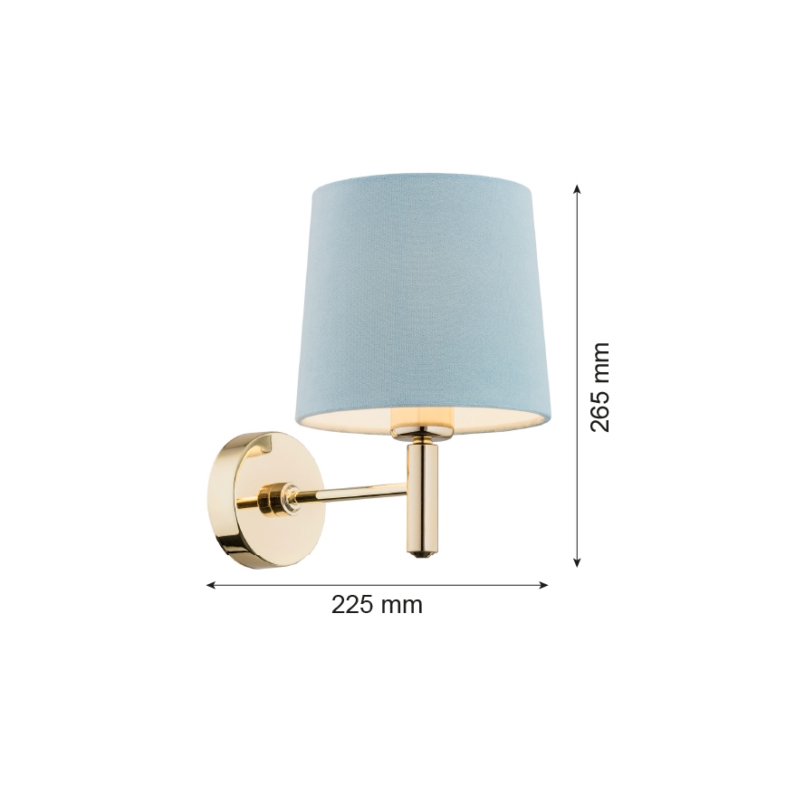 Brilagi - Aplica de perete MONTE 1xE27/60W/230V albastru/auriu