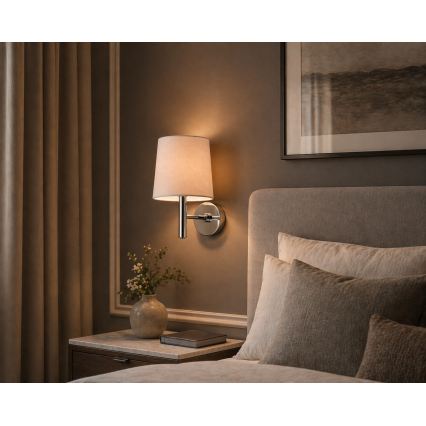 Brilagi - Aplica de perete MONTE 1xE27/60W/230V bej/crom lucios