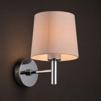 Brilagi - Aplica de perete MONTE 1xE27/60W/230V bej/crom lucios