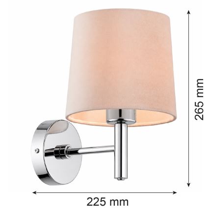 Brilagi - Aplica de perete MONTE 1xE27/60W/230V bej/crom lucios