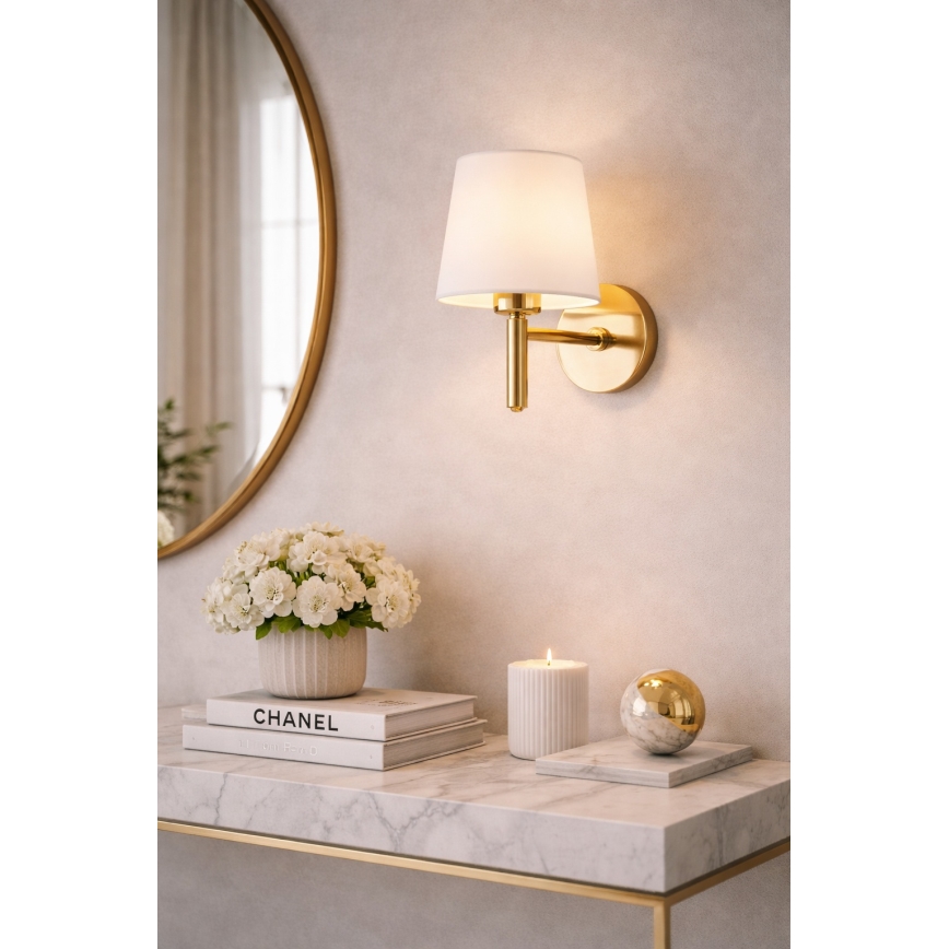 Brilagi - Aplica de perete MONTE 1xE27/60W/230V crem/auriu