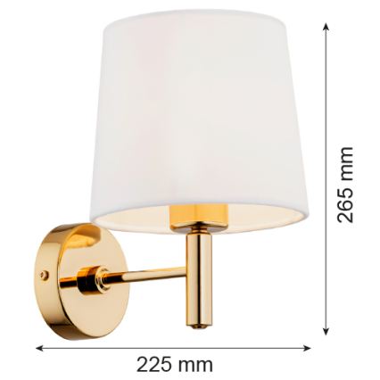Brilagi - Aplica de perete MONTE 1xE27/60W/230V crem/auriu