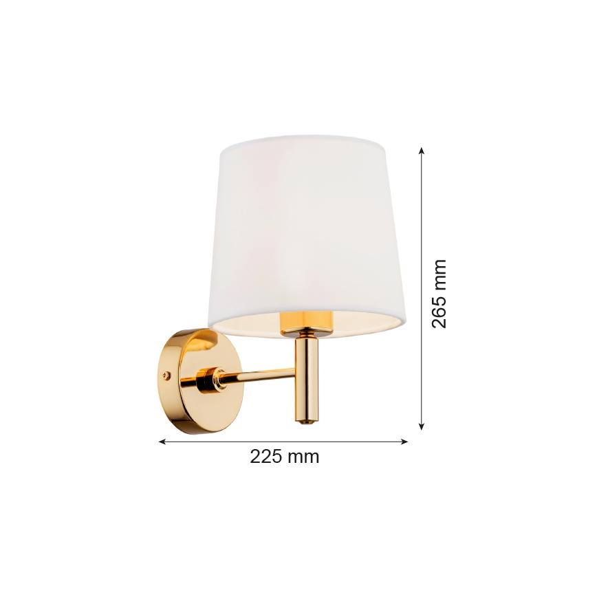 Brilagi - Aplica de perete MONTE 1xE27/60W/230V crem/auriu