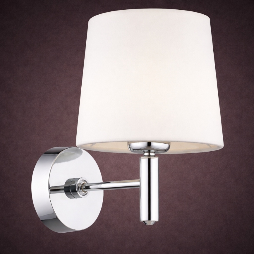 Brilagi - Aplică de perete MONTE 1xE27/60W/230V crem/crom lucios