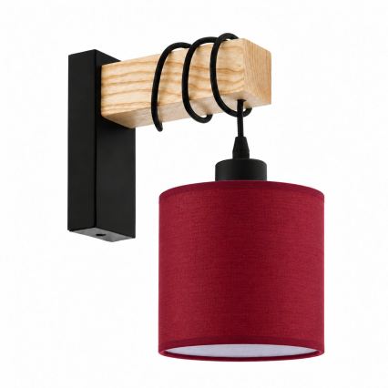 BRILAGI - Aplica de perete NUBILA 1xE27/60W/230V maro/negru/roșu pompeian
