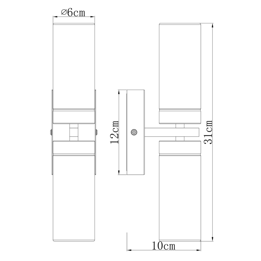 Brilagi - Aplica de perete pentru baie RAY 2xE14/40W/230V IP44