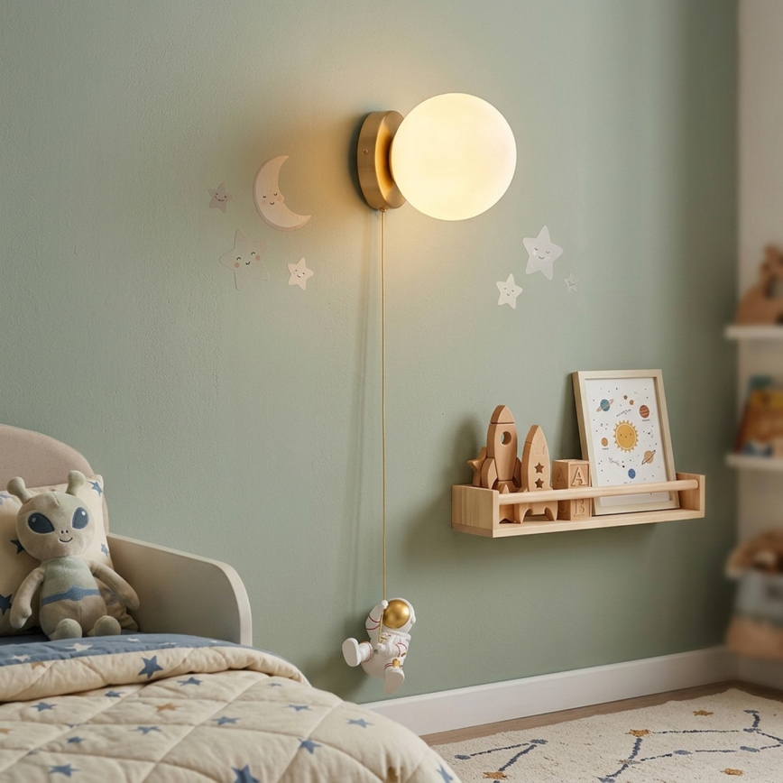 Brilagi - Aplica de perete pentru copii ASTRO 1xE14/15W/230V, albă