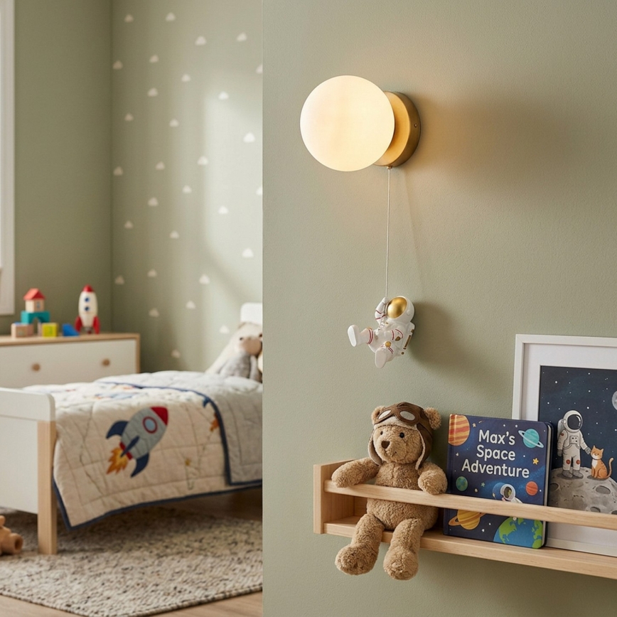Brilagi - Aplica de perete pentru copii ASTRO 1xE14/15W/230V, albă