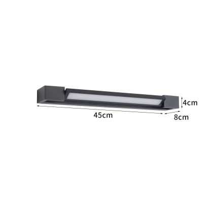 BRILAGI - Aplică LED de exterior AQUA LINE LED/12W/230V 45 cm IP44 negru CRI 90