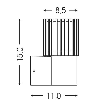 BRILAGI - aplică de perete pentru exterior ARMOR 1xGU10/35W/230V IP44 maro