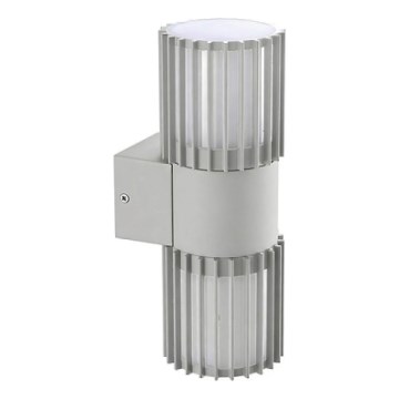BRILAGI - Aplica de perete pentru exterior ARMOR 2xGU10/35W/230V IP44 gri