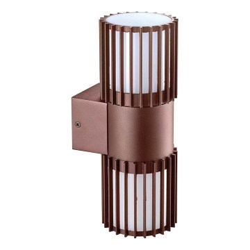 BRILAGI - Aplica de perete pentru exterior ARMOR 2xGU10/35W/230V IP44 maro