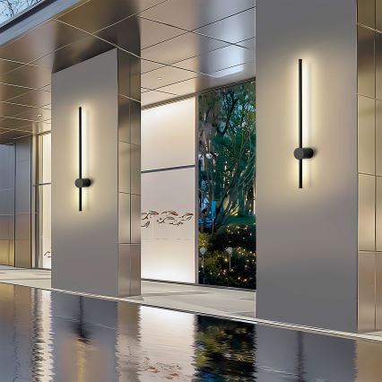 Brilagi - Aplică LED de exterior AURA LED/12W/230V 4000K IP54 65 cm neagră CRI 90