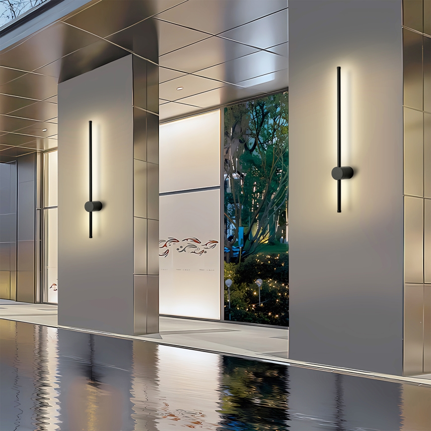 Brilagi - Aplică LED de exterior AURA LED/12W/230V 4000K IP54 65 cm neagră CRI 90
