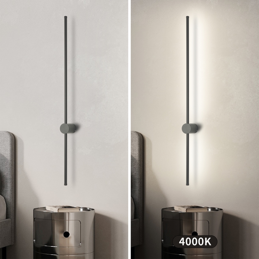 Brilagi AURA - Aplica de exterior LED, 20W, 230V, 4000K, IP54, 97 cm, antracit, CRI 90