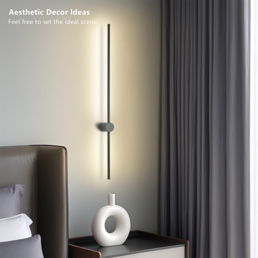 Brilagi AURA - Aplica de exterior LED, 20W, 230V, 4000K, IP54, 97 cm, antracit, CRI 90