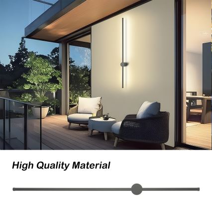 Brilagi AURA - Aplica de exterior LED, 20W, 230V, 4000K, IP54, 97 cm, antracit, CRI 90