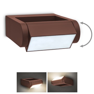 Brilagi - Aplica de perete pentru exterior CROTONE LED/7W/230V, maro, IP54