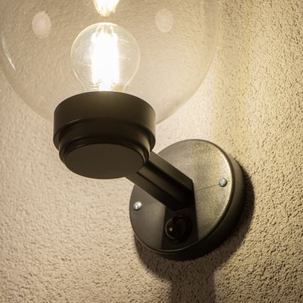 Brilagi - Aplica de perete pentru exterior HARBOR cu senzor de mișcare, 1xE27/40W/230V, IP33, antracit/transparent