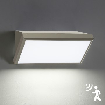 Brilagi - Aplică de perete pentru exterior cu senzor TRIANGLE LED/20W/230V gri IP65