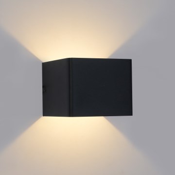 Brilagi - Aplică de perete pentru exterior DONNANI LED/5W/230V 10 cm neagră IP44