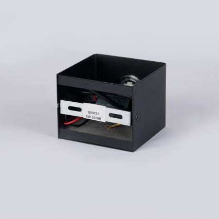 Brilagi - Aplică de perete pentru exterior DONNANI LED/5W/230V 10 cm neagră IP44