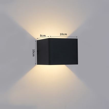 Brilagi - Aplică de perete pentru exterior DONNANI LED/5W/230V 10 cm neagră IP44