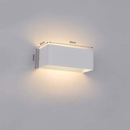 Brilagi - Aplică de perete pentru exterior DONNANI LED/7W/230V 20 cm alb IP44