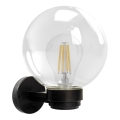 Brilagi - Aplica de perete pentru exterior HARBOR 1xE27/40W/230V IP33 negru/transparent