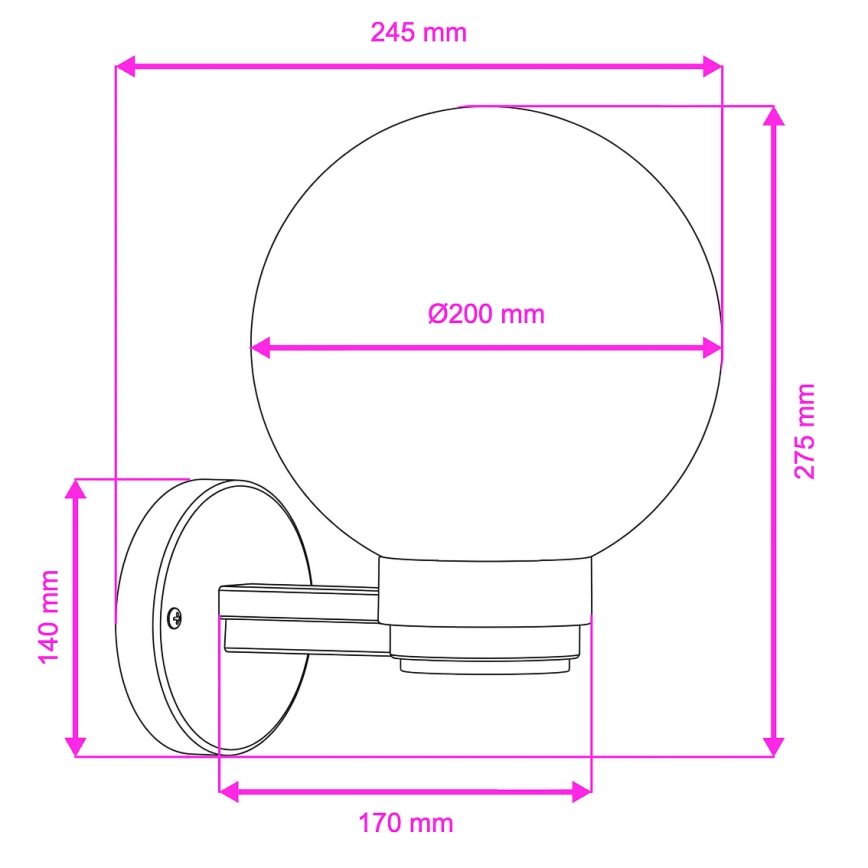 Brilagi - Aplica de perete pentru exterior HARBOR 1xE27/40W/230V IP33 negru/transparent