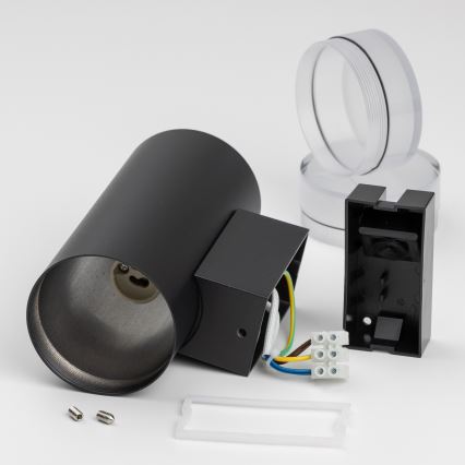 Brilagi - Aplica de exterior LED RGBW reglabilă MATERA 2xGU10/4,8W/230V 3000K IP54 neagră + telecomandă