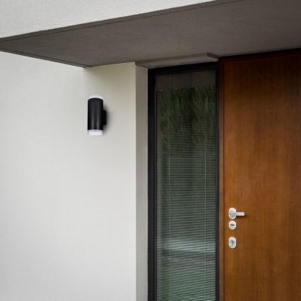 Brilagi - Aplica de exterior LED RGBW reglabilă MATERA 2xGU10/4,8W/230V 3000K IP54 neagră + telecomandă