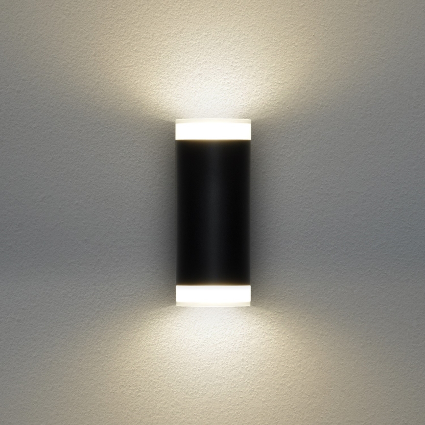 Brilagi - Aplica de exterior LED RGBW reglabilă MATERA 2xGU10/6W/230V 3000K IP54 neagră + telecomandă