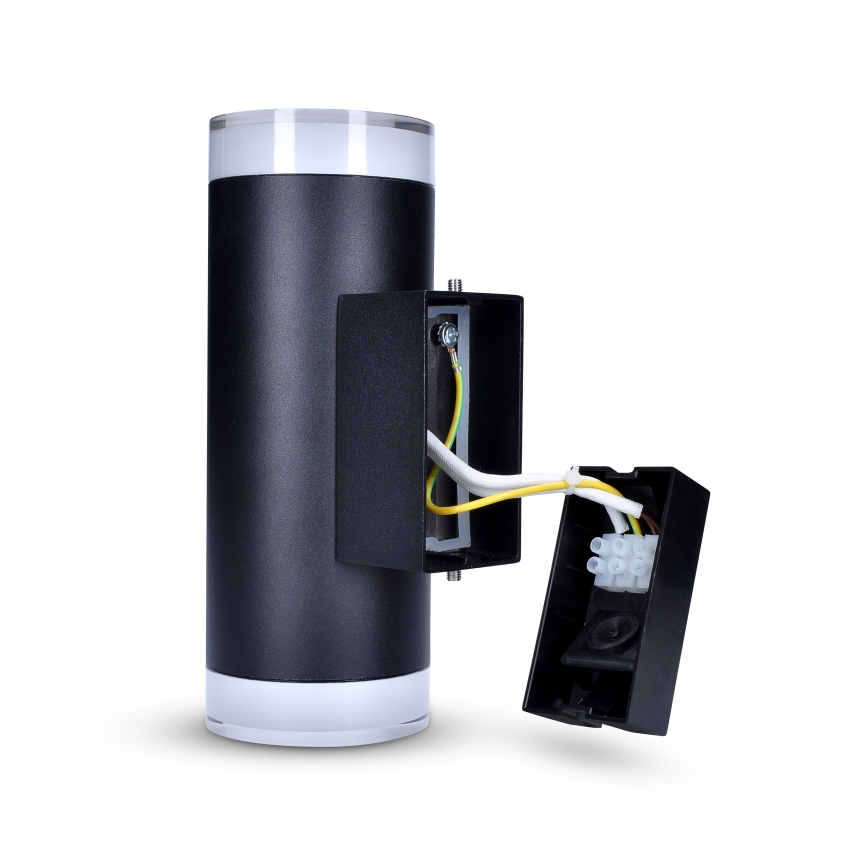 Brilagi - Aplica de exterior LED RGBW reglabilă MATERA 2xGU10/6W/230V 3000K IP54 neagră + telecomandă