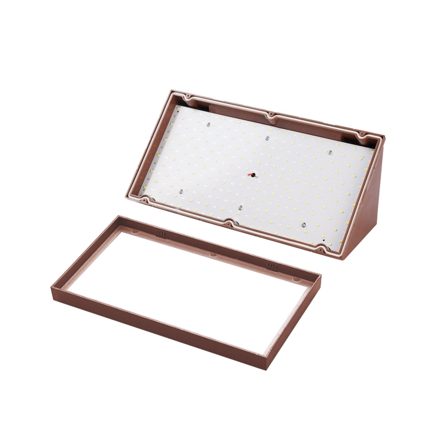 Brilagi - Aplică LED de perete pentru exterior TRIANGLE LED/20W/230V 3000/4000/6500K maro IP65