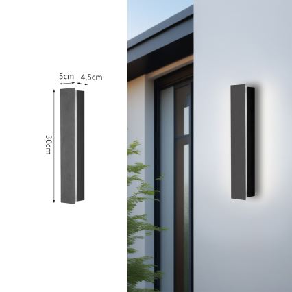 Brilagi - Aplica LED de exterior LINEAR LED/8W/230V 4000K IP65 30 cm antracit CRI 90